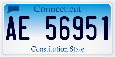 CT license plate AE56951