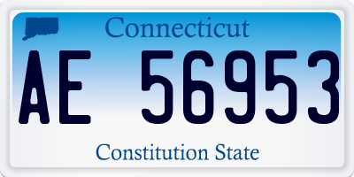 CT license plate AE56953