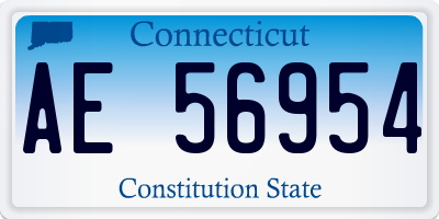CT license plate AE56954