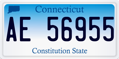 CT license plate AE56955