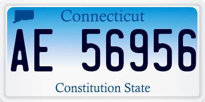 CT license plate AE56956