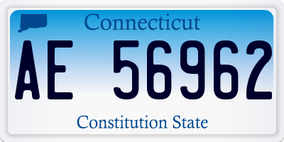 CT license plate AE56962