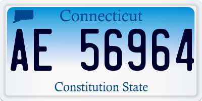 CT license plate AE56964