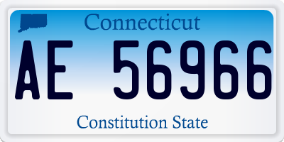CT license plate AE56966