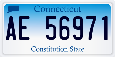 CT license plate AE56971