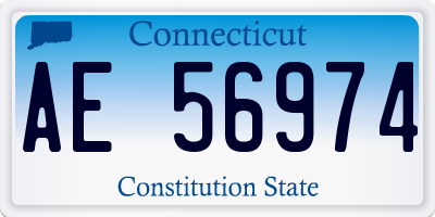 CT license plate AE56974