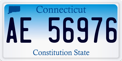 CT license plate AE56976