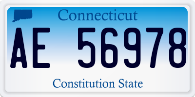 CT license plate AE56978