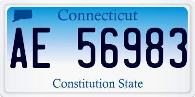 CT license plate AE56983