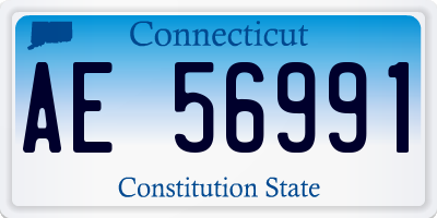 CT license plate AE56991