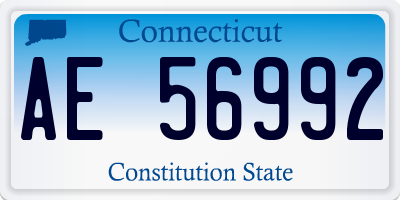 CT license plate AE56992