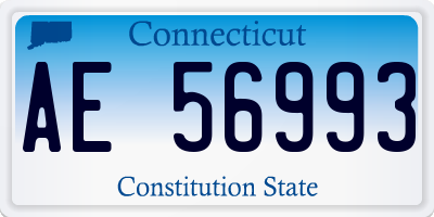 CT license plate AE56993