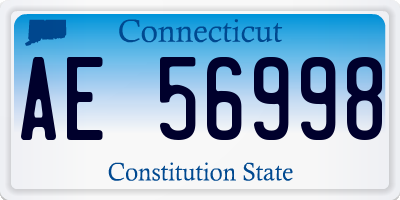 CT license plate AE56998