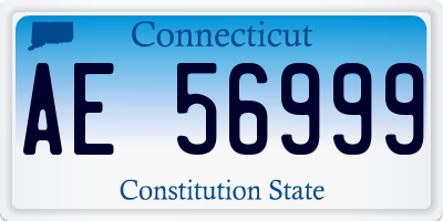 CT license plate AE56999