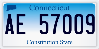CT license plate AE57009