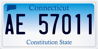 CT license plate AE57011