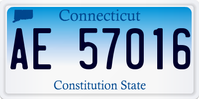 CT license plate AE57016