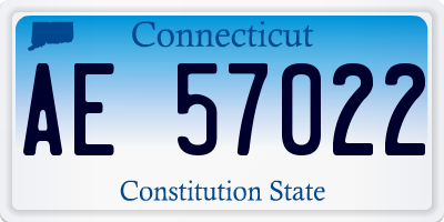 CT license plate AE57022
