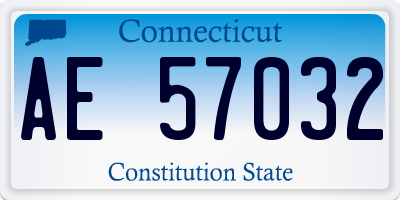 CT license plate AE57032