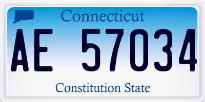 CT license plate AE57034