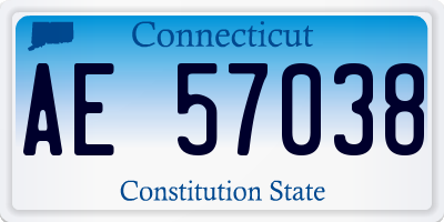 CT license plate AE57038