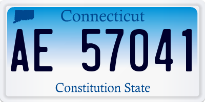 CT license plate AE57041