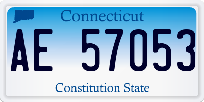 CT license plate AE57053