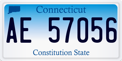 CT license plate AE57056