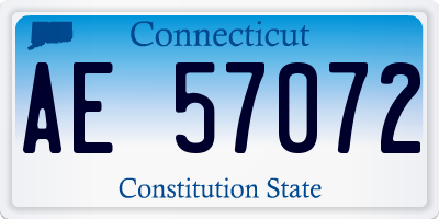 CT license plate AE57072