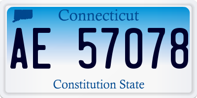 CT license plate AE57078