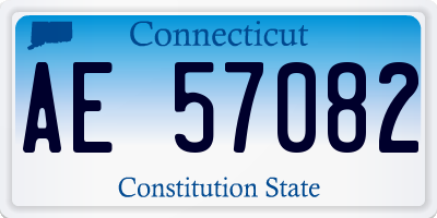 CT license plate AE57082