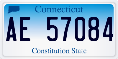 CT license plate AE57084