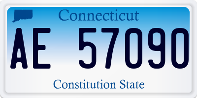 CT license plate AE57090