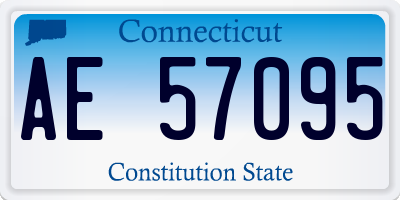 CT license plate AE57095