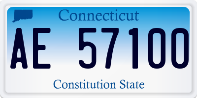 CT license plate AE57100