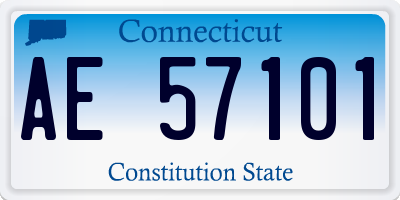 CT license plate AE57101