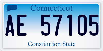 CT license plate AE57105