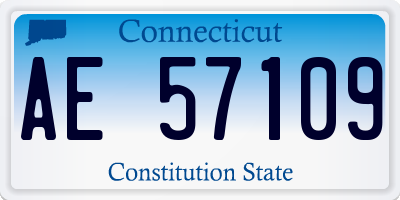 CT license plate AE57109