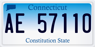 CT license plate AE57110