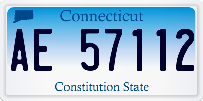 CT license plate AE57112