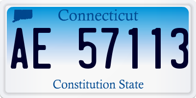 CT license plate AE57113