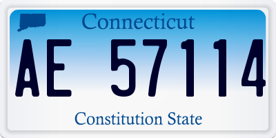 CT license plate AE57114