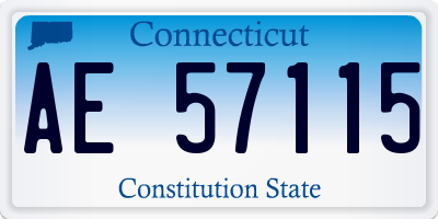 CT license plate AE57115