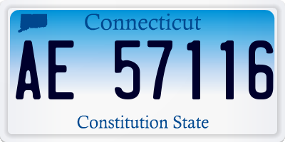 CT license plate AE57116