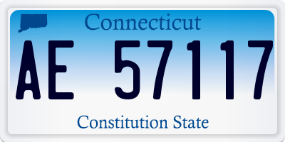 CT license plate AE57117
