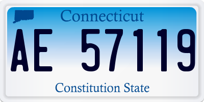 CT license plate AE57119