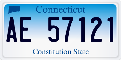 CT license plate AE57121