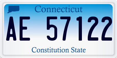 CT license plate AE57122