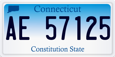 CT license plate AE57125