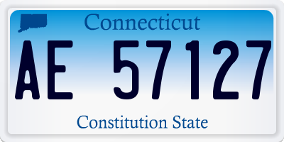 CT license plate AE57127